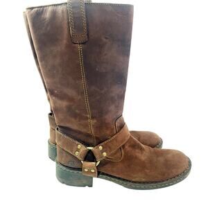 Born brown suede harness boots size 9/40.5